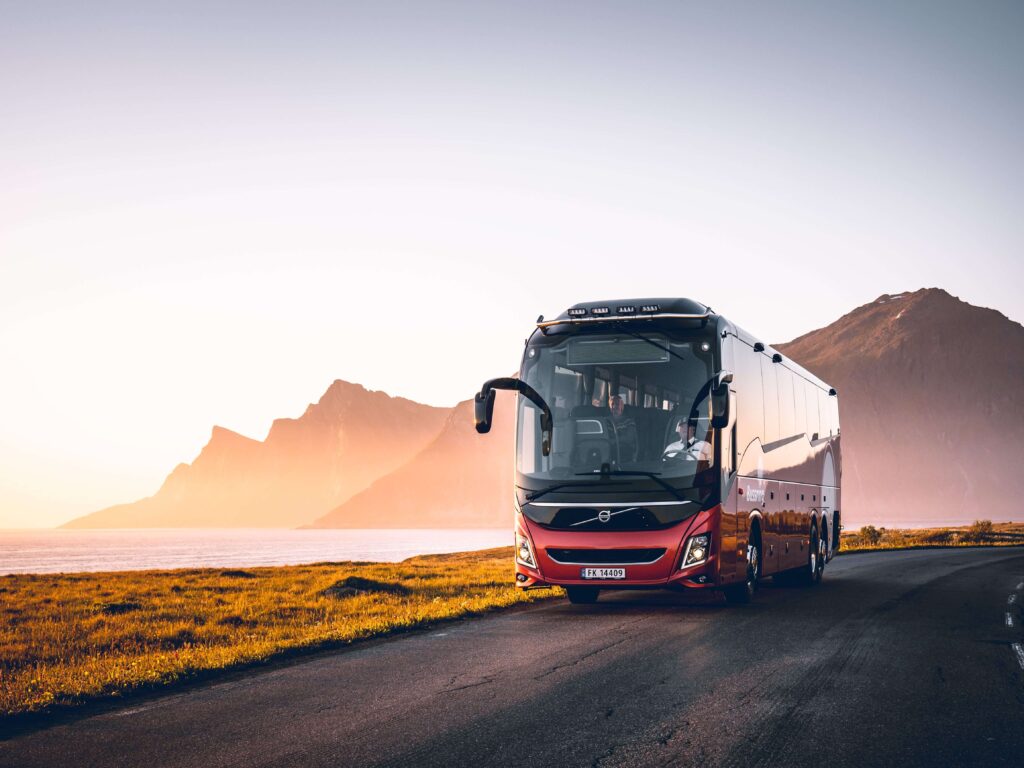 Bussring Arctic Route bus in Lofoten
