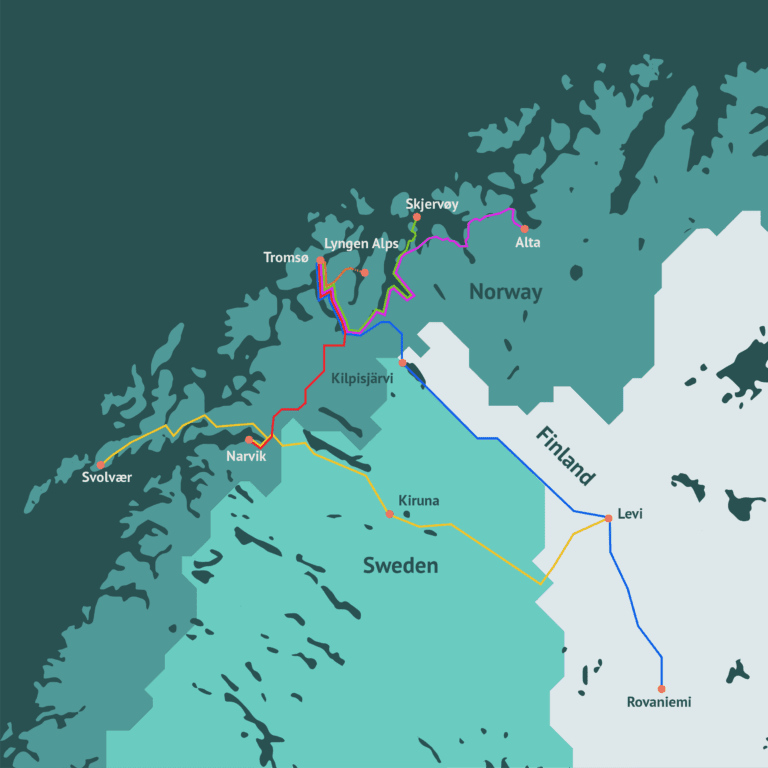The Arctic Route map