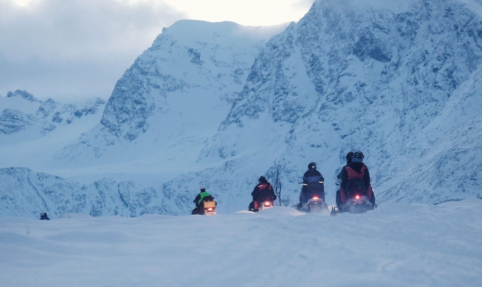 Snowmobile in Lyngen Alps