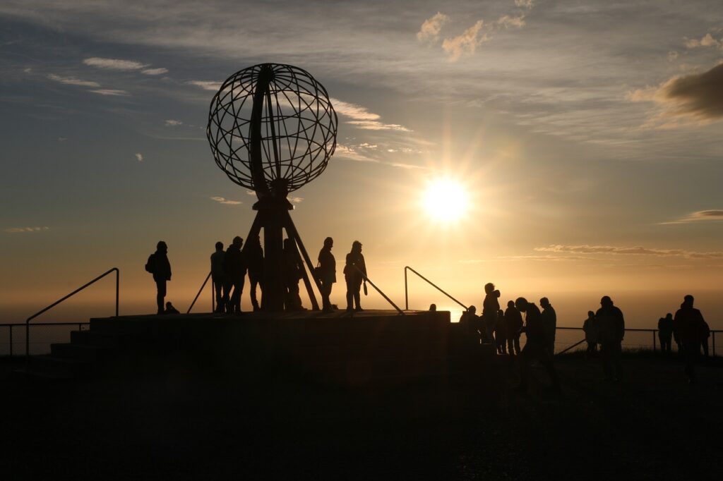 sunset at the North Cape