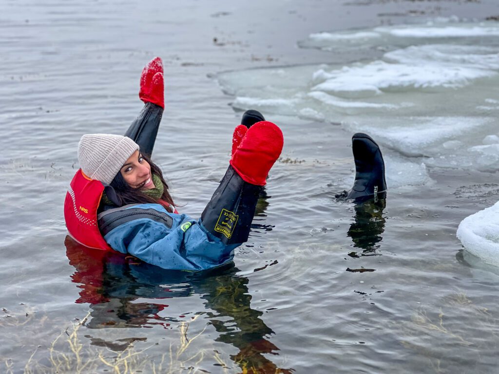 winter kayak senja