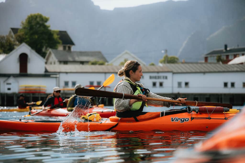 Kayak day tour in Reinefjord