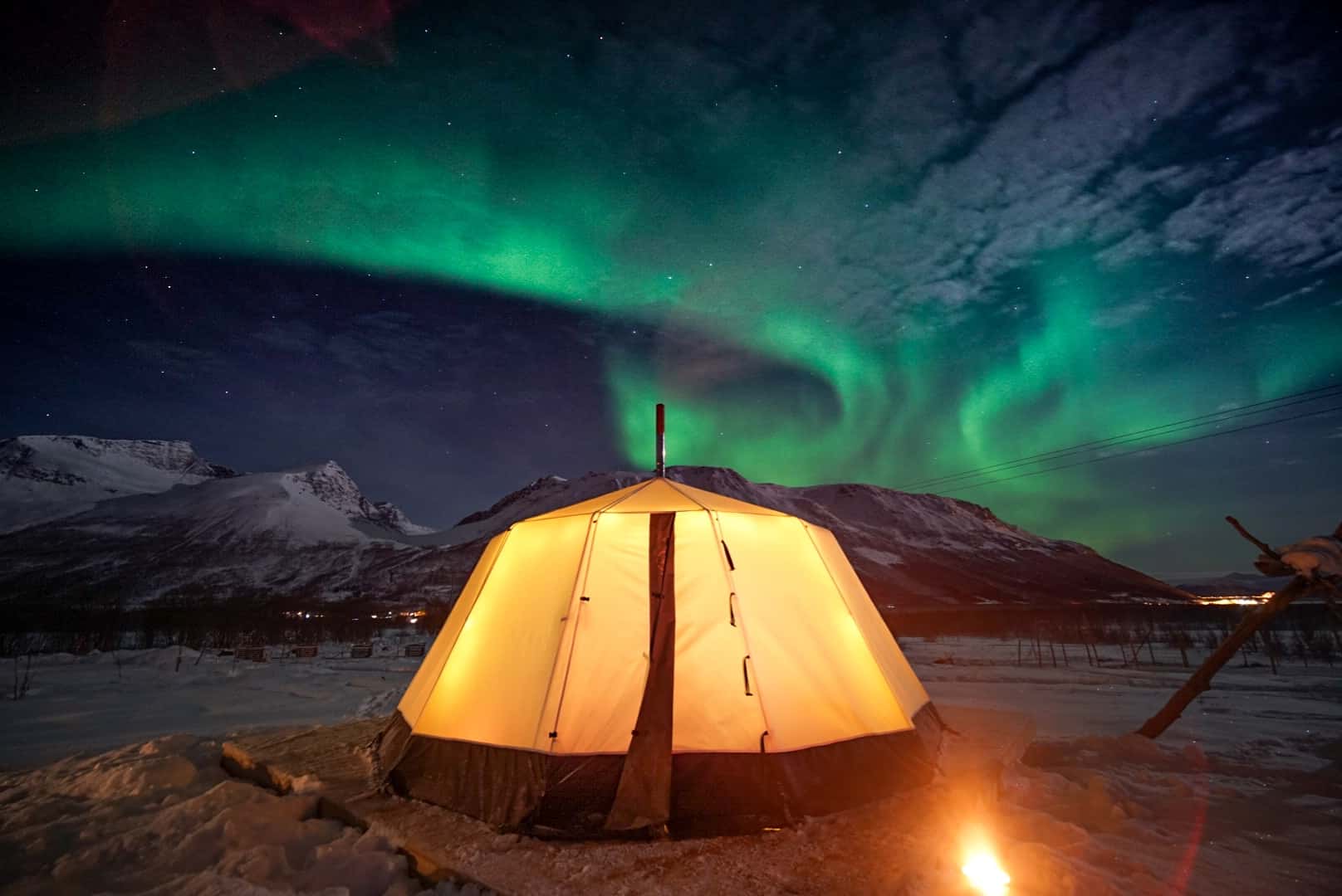 Overnight in Lavvo & Reindeer Sledding with chance of Northern Lights