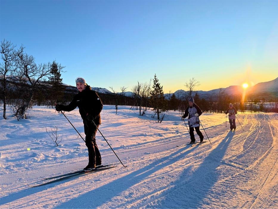 Arctic cross country skiing adventure