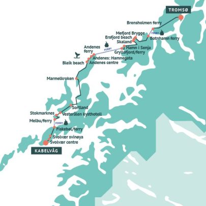 The Arctic Route map summer