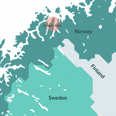 Lyngen Alps map