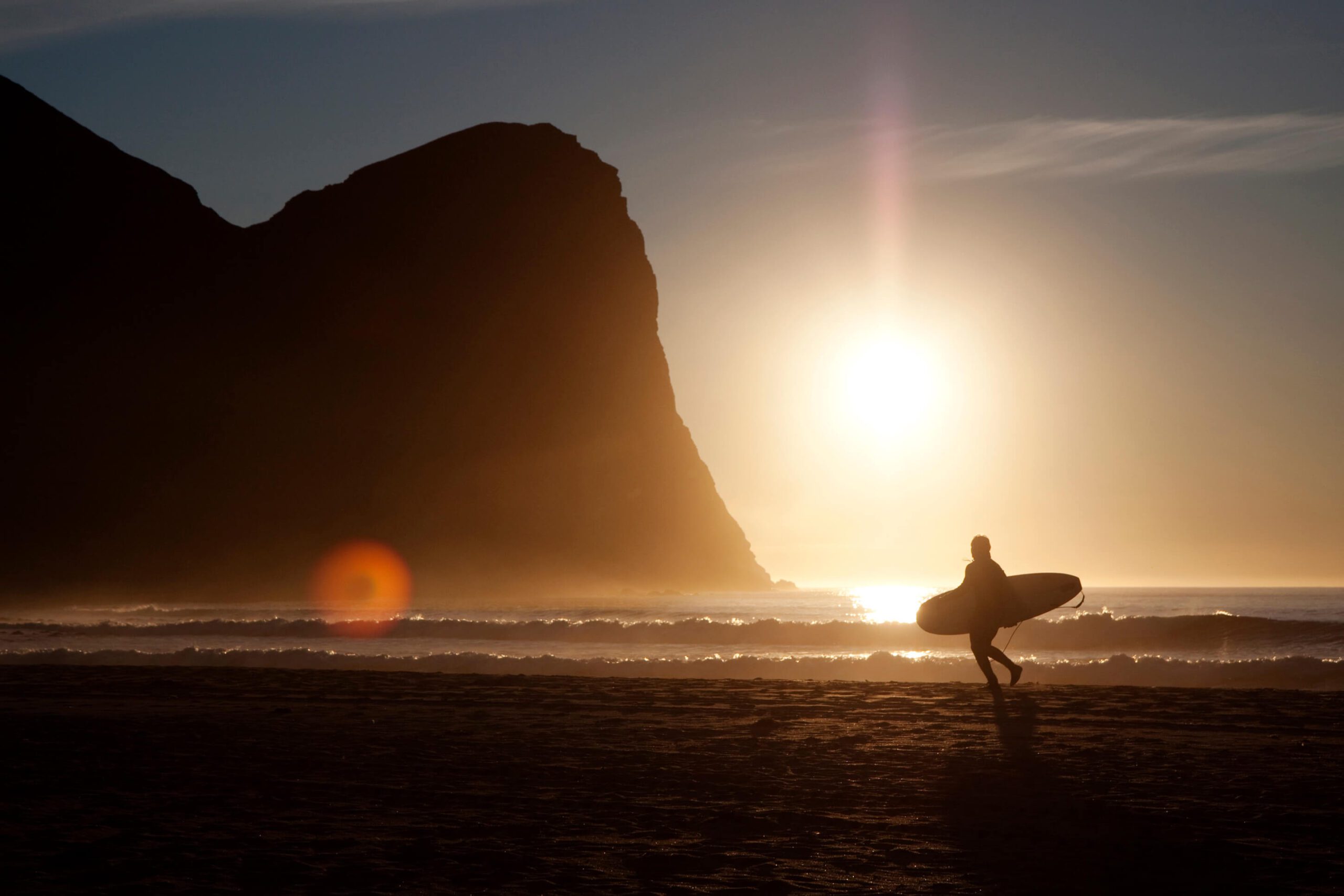 Surfing in the Arctic in Summer